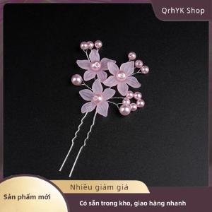 Hàng có sẵn✨ Ngọc Trai Hoa vương miện Frosted tóc trang trí cô dâu cưới handmade trang sức ngọc trai kẹp tóc