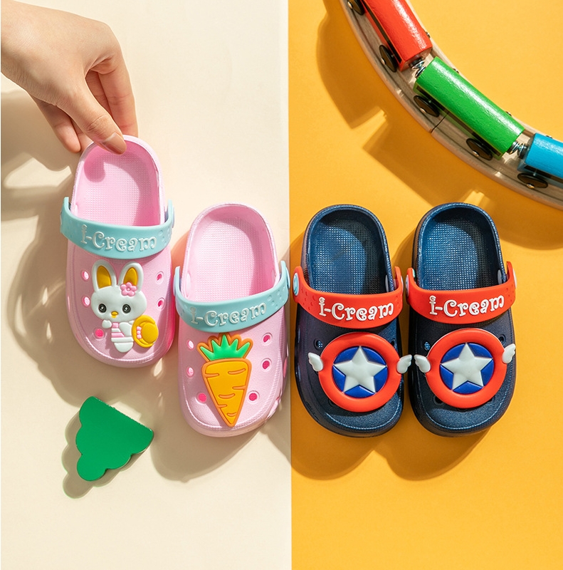 รองเท้า Baby's Cave Shoes Children's Slippers Summer Boys and Girls Infant Non-slip Soft Bottom Indoor Anti-collision Children's Sandals and Slippers