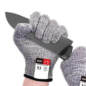 1 Pair Anti Cut Gloves Metal Black Thin Angling 2 3 Women Camping Winter Antiskid Breathable Warm Wire Ice Steel Work Men For Silk Fingers Level Outdoor Anti-Cutting Safety Anti-Slip Waterproof Cycling Protection Three Sport Kayaking Fishing Stainless