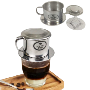 COD Saringan Kopi Vietnam Drip 180ml One Two Cups LC1 Stainless Steel Kuat dan Tahan Karat