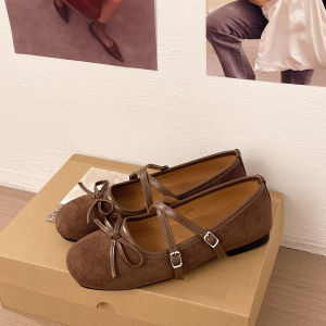 Free Shipping WomenS Shoes 2026 Autumn Collection New Shallow-Toe Flats Retro Ballet-Style WomenS Flats