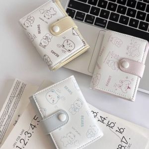 GURUNGMANI PU Ví nữ mini In ấn hoạt hình Nhẹ Người giữ thẻ tín dụng Thời trang Túi đựng tiền xu