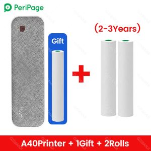 PeriPage A4 Paper Printer Direct Thermal Printer Mobile Printer Portable Photo Printer BT Wireless Connection with 1 Roll Thermal Paper for PDF File label Photo Picture