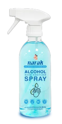 Narak น่ารักแอลกอฮอล์สเปรย์กลิ่น Floral (สีฟ้าใส) ชนิดน้ำ 500 มล.