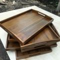 BAKI PAPAN SAJI NAMPAN KAYU UNTUK RESTO CAFE TRAY KAYU WOOD. 