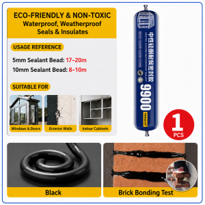 【COD】9900 Exterior Silicone Sealant Weather UV Resistant Glue Durable Repair For Concrete Metal Glass Tile