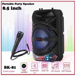 ✅100% Original Jcam 8.5 Inch BK-81 Portable Wireless Bluetooth Speaker with Free Microphone and Remote