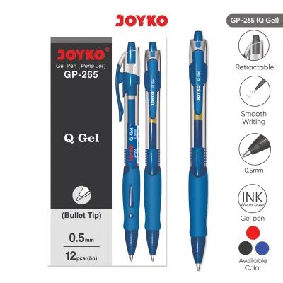 JOYKO Pulpen Gel 1 Pack GP-265 Q Gel 0.5mm Isi 12 Pcs
