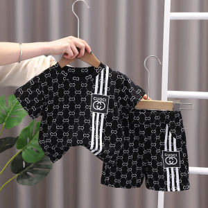 Kids High Quality Outfit Cute Printed Terno Clothes Summer Fashion 2in1 Tshirt+Short for Kids Boys and Girls