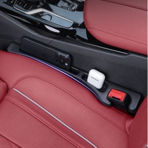 DUOJI 2Pcs Phổ thông Dây cắm đường may bên hông xe ô tô Có 2 rãnh Chống rò rỉ Hộp đựng khe ghế ô tô Dải làm đầy Ví đựng điện thoại Phụ kiện khe hở ghế ô tô Dành cho tất cả các mẫu xe