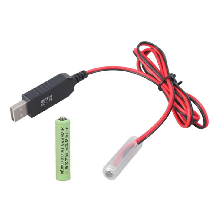 Morain USB naar 3V voedingskabel voor batterijadapter, vervangt 2x 1.5V