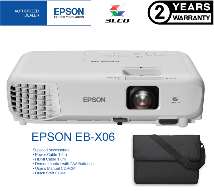 Epson LCD Projector EBX06/3600 lumens/XGA (1024 x 768) Lazada