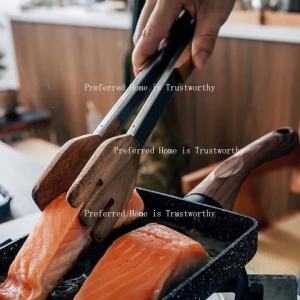 Cornerr Wooden Food Cat Paw Barbecue Pan Frying Tool Extended Barbecue Clip 3H4K8
