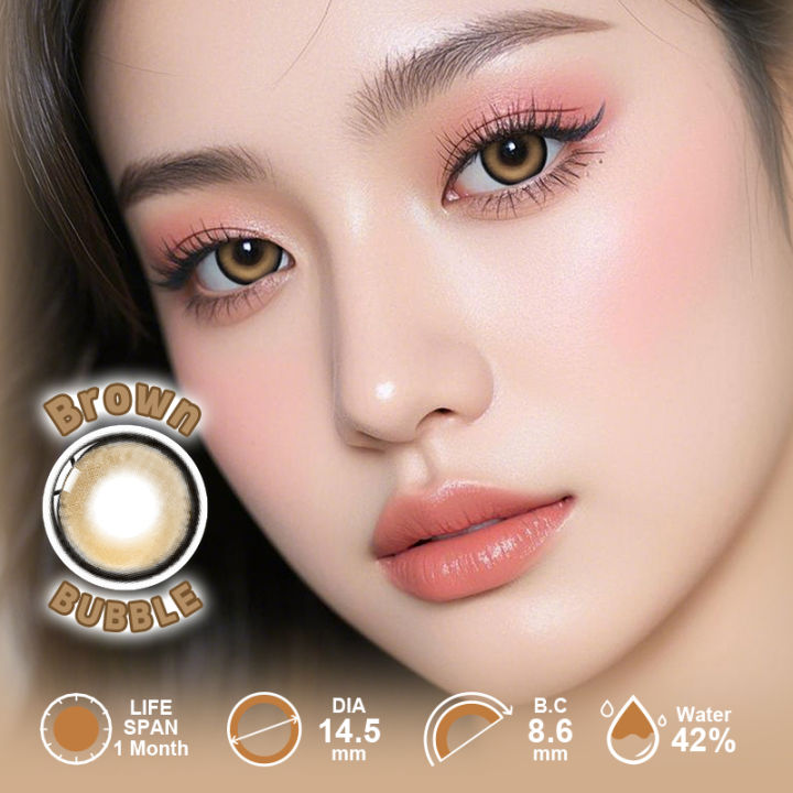 0.00-6.00%20Power+Cantik%5D%20UYAAI%201%20Pair%20Super%20Clarity%20Colored%20Contact%2014.5mm%20Pure%20BUBBLE%20Series%20for%20Outing%20Play%20Monthly%20Replacement%20Lenses%20-%20Image%202