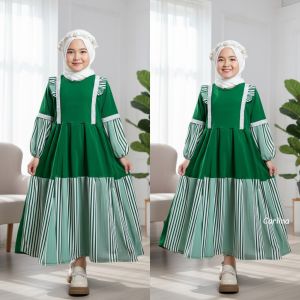 CARLINA Gamis Anak Arumi Perempuan Renda Cantik Dress Haruka 2-13 Tahun