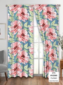 Sale Curtains 1PCS 100*210cm Elegant Floral Curtain Window Door Room Decoration COD