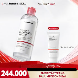Tẩy Trang Paul Medison - từ thương hiệu da liễu hàng đầu Hàn Quốc làm sạch makeup bụi bẩn làm dịu da hyaluronic acid