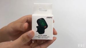Portable Mini Clip-on Digital Tuner with Foldable Rotating Clip AROMA AT-101 High Sensitivity Guitar