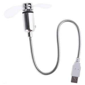 USB-Powered Portable Mobile USB Fan Mini Gooseneck Fan for Laptop Office Home Travel (1 PACK)