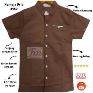 Femme Ols- Kemeja Pria Premium White Lis 4105 Freeongkir