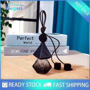 NG Motor✨ COD ✨ Car 1Pc Black Three Piece Set Beads Car Mounted Perfume Empty Bottle Pendant Fragrance Oil Diffuser Rearview Mirror Car Interior