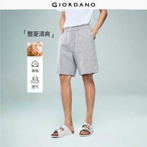 Giordano Beau Monde Men Men Elastic Waist Shorts Free Shipping 13106218