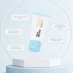 Milk Recipe Bright & Smooth Axillary Cream Brightening Cream - Axilary Whitening Krim Pencerah Ketiak Selangkangan dan Lipatan