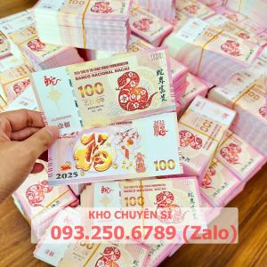 ⭐TẾT 2025⭐ Combo 100 Tờ Tiền Kỉ Niệm Hình Con Rắn  Macao Mệnh Giá 100 PATACAS Lì Xì Tết ẤT TỴ 2025