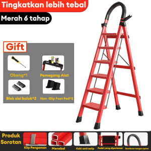 REAIM Tangga Lipat Aluminium 4.7M/3.7M/5.8M Meter Paduan Aluminium Teleskopik Tangga Teleskopik Multifungsi