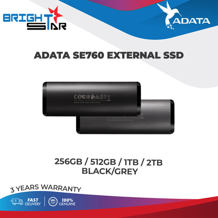 1TB AData SC740 External SSD USB3.2 Gen2 Black/Blue Shock And Drop Proof