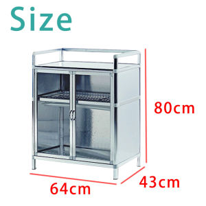 Aluminum Alloy Kitchen Storage Rack With Anti-Corrosion Coating For Cabinet Dishware Organize