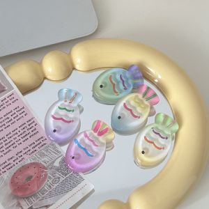 DAN S เสื้อผู้หญิงแบบสาวๆ เด็ก barrette เจลลลี พลาสติกทำจากพลาสติก คลิปผมการ์ตูน มินิมินิ สีสันสดใส กิ๊บติดผมรูปปลาการ์ตูน สาวๆ