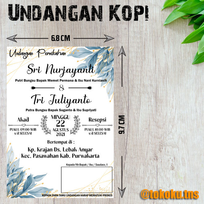 Undangan Mini 10PCS UNDANGAN MINI/UNDANGAN KOPI/UNDANGAN PERNIKAHAN/UNDANGAN KHITAN ...