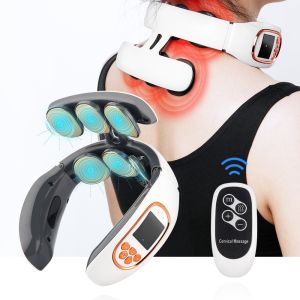 Pemijat Tulang Belakang Leher Bahu Elektromagnetik Kompres Panas Sensitif Suhu Remote Control Foreverlily - 7RHREDGY