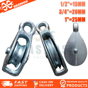 15MM - 25MM Single Pulley Roller Block Heavy Duty For Rope Or Cord Indoor And Outdoor 1pc