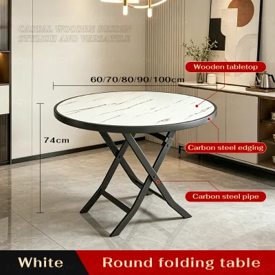 Folding Square/Round Table Small dining table Simple Modern Folding Table Compact Portable Outdoor Table Meja lipat 折叠桌