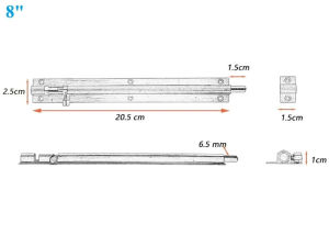 20252Pcs Solid Brass 1.5"-12" Barrel Bolt Latch Antique Bronze For Door Cabinet