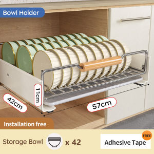 GSLIFE Rak Piring Tarik Rak Laci Piring Rak Piring Untuk Kabinet Rak Dapur Serbaguna Untuk Lemari Penyelenggara Rak Penyimpanan