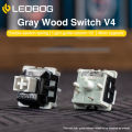 Leobog gỗ màu xám trục V4 hot swappable trục tuyến tính cơ thể 5-Pin Bàn Phím Cơ Phụ kiện tự làm 100 cái. 