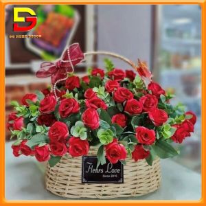 Cành Hoa Giả Chùm Hoa Hồng Nhí Nhiều Màu Sắc Trang Trí Nhà Cửa Tuyệt Đẹp DG-413