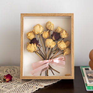 Flower Frame Box Glass Dry Flower Shadowbox Wood Board Display Creative Crafts Photo Wall Hanging