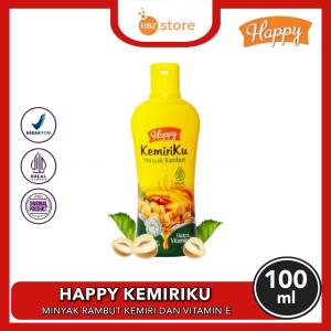 Happy Kemiriku 100ml Minyak Rambut Vitamin E dan Ekstrak Lidah Buaya