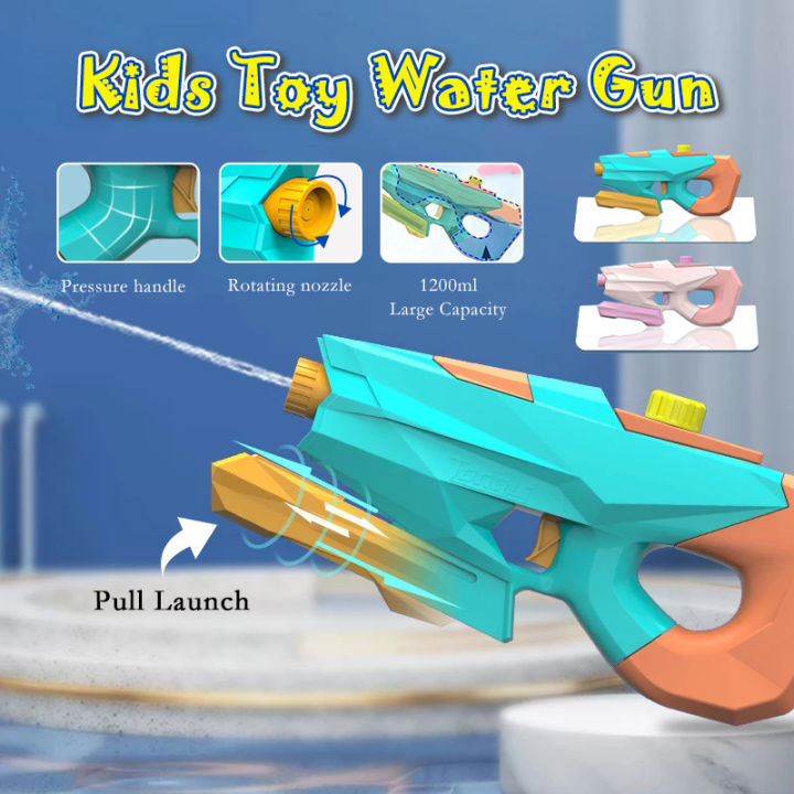 Large Water Gun Toy for Kids Fun Water Blaster Soakers Pool Water