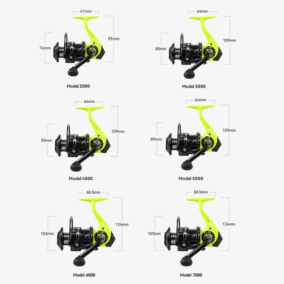 DAIWA Lightweight Fishing Reel MX2000-7000 Series Spinning Reel 6KG Max  Drag 5.2:1 Ratio used for any fishery supply