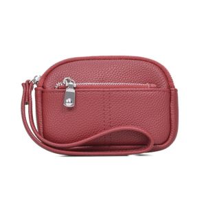 FEATSHOP64FE8 สีทึบทึบ มินิกระเป๋าสตางค์ผู้หญิง หนังพียู ถุงเก็บสัมภาระ กระเป๋าใส่เหรียญนักเรียน แฟชั่นสำหรับผู้หญิง ซิปมีซิป กระเป๋ากุญแจข้อมือ