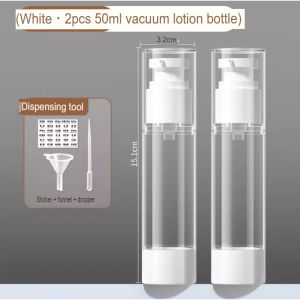 2pcs Vacuum Pump Lotion Bottles Hand Wash Dispenser Airless Pump Bottles Lotion Bottles 15ml 30ml 50ml Vacuum Bottles