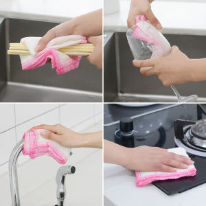 LIMITED OFFER Kitchen Towel Dish Cloth (1 Piece/Pack 26 X 26cm) - Kain Lap Cuci Dapur - Wood Fiber Cotton Dishwashing Towel Best Oil Towel Multipurpose Kitchen Cloth - Sold by ISABELLA