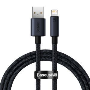 Baseus 2.4A USB Fast Charging Cable for iPhone 13 12 11 Pro Max XR X Mini 8 7 6s 6 5 Plus SE USB Data Sync Cable 1M