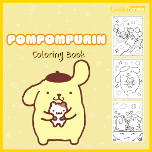 Sanrio - Pompompurin Coloring Book – 20 Pages | Screen-Free Activity for Kids Age 4+