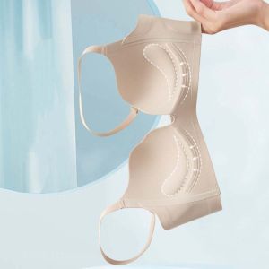 HUIHEYU 1/2 Cup Push Up Bra Shockproof Close-fitting Wireless Deep V Bra Fashion Anti-sagging Brassiere for Women Women